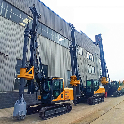 Pekerjaan Konstruksi Mini Rotary Rig Machine Bore Pile Drilling 45kN/m dengan kedalaman pengeboran 15m dan diameter 1000mm