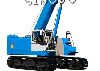 SQ250A Hidrolik teleskopik Crawler Crane untuk menumpuk, 1.79rpm Slewing speed 3m Lifting range