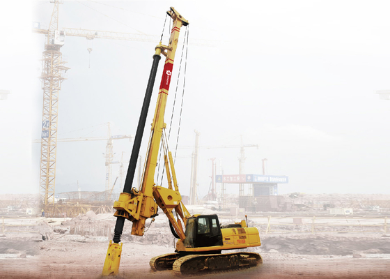 Pekerjaan konstruksi 180 kN.m Earth Auger Borehole Hydraulic Drilling Piling Rig Machine