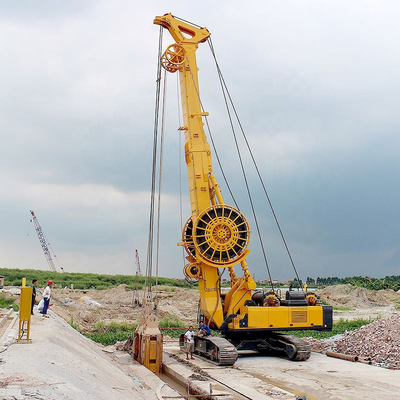 Kedalaman 80 Meter Lebar dinding 1,5 m Hidrolik Diafragma Dinding Bawah Tanah Ambil untuk dukungan lubang pondasi, transit kereta api, dll